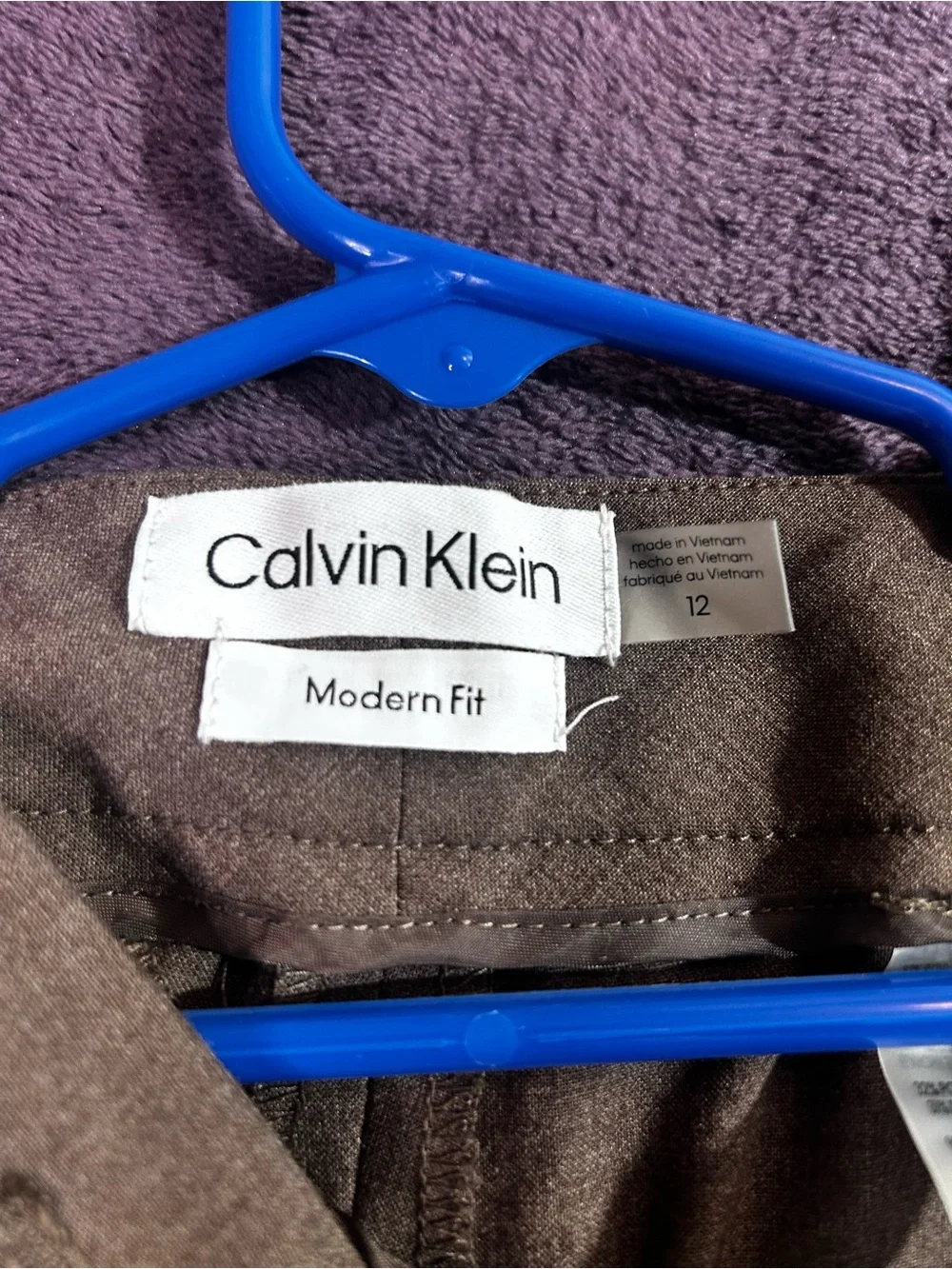Calvin Klein Men's Charcoal Gray Dress Pants